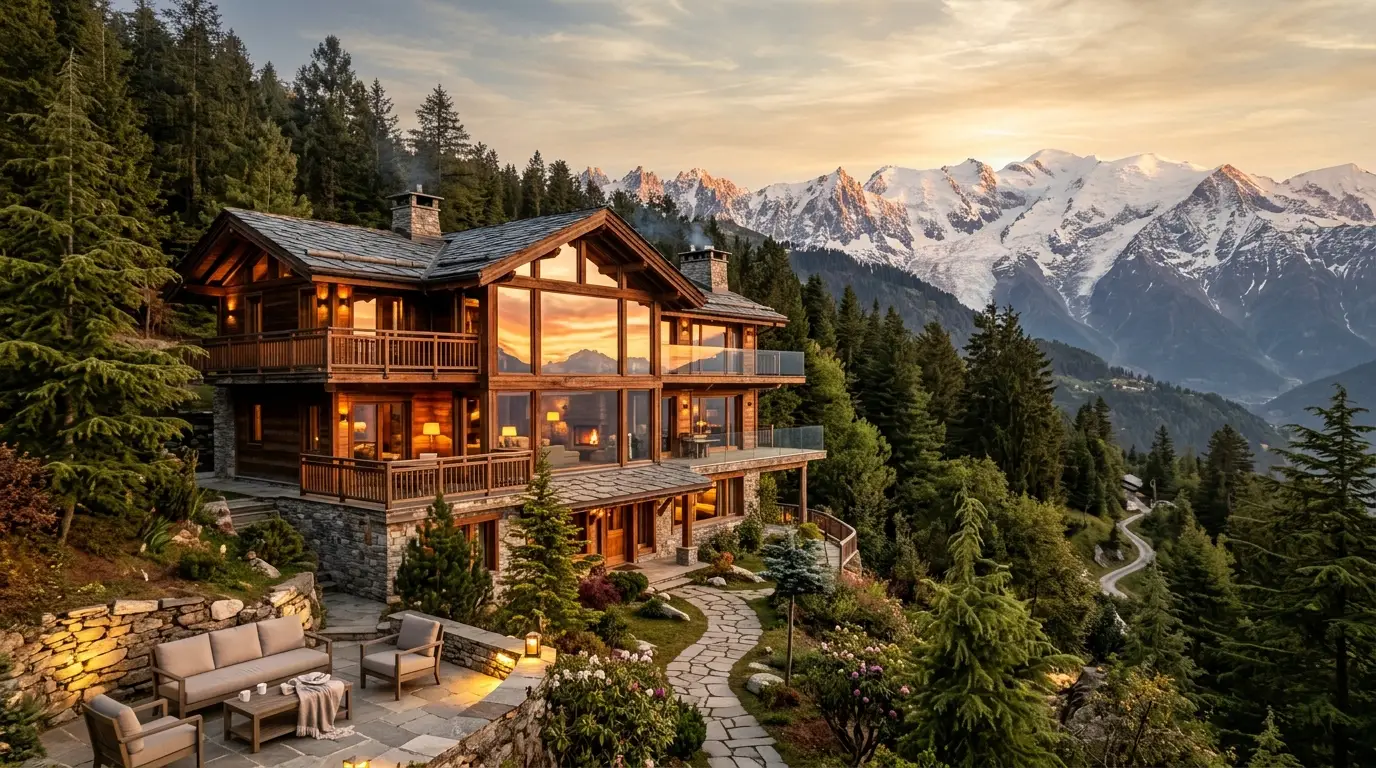 Luxury mountain villa in Uttarakhand hills